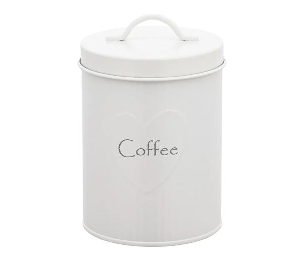 Altom Puszka metalowa z reliefem prążki 11x11x15 cm dek. Coffee - 1580535 - zdjęcie
